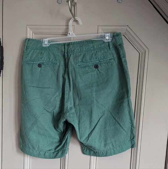 Lucky Brand Linen Blend 9" Casual Shorts, Size 31, Green - Picture 6 of 6
